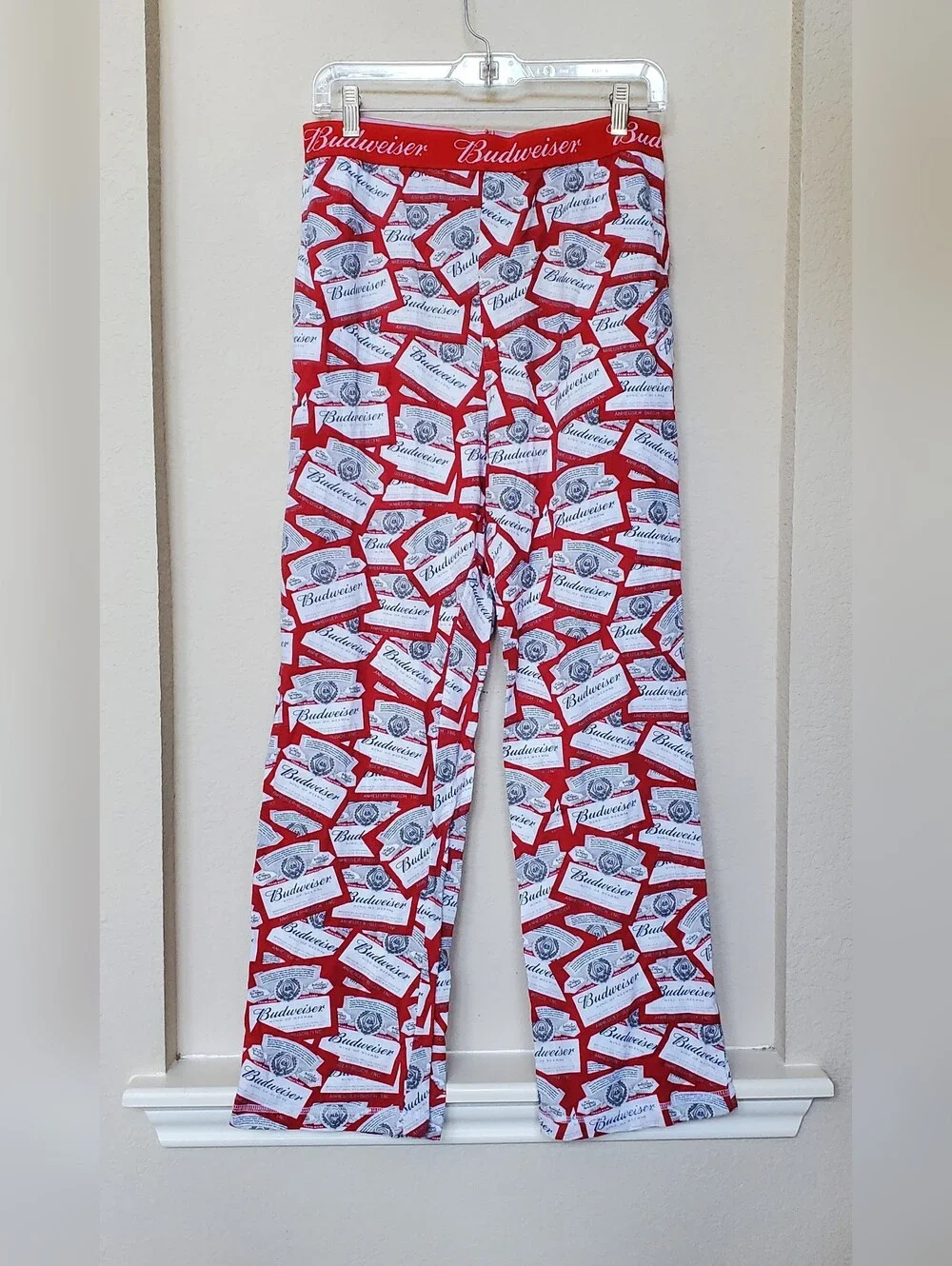 Budweiser Red and White Men's Pajama Pants.  Size Medium